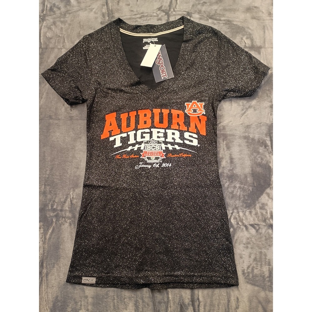 Jansport Auburn Tigers BCS National Championship January‎ 6 2014 Glitter T Shirt